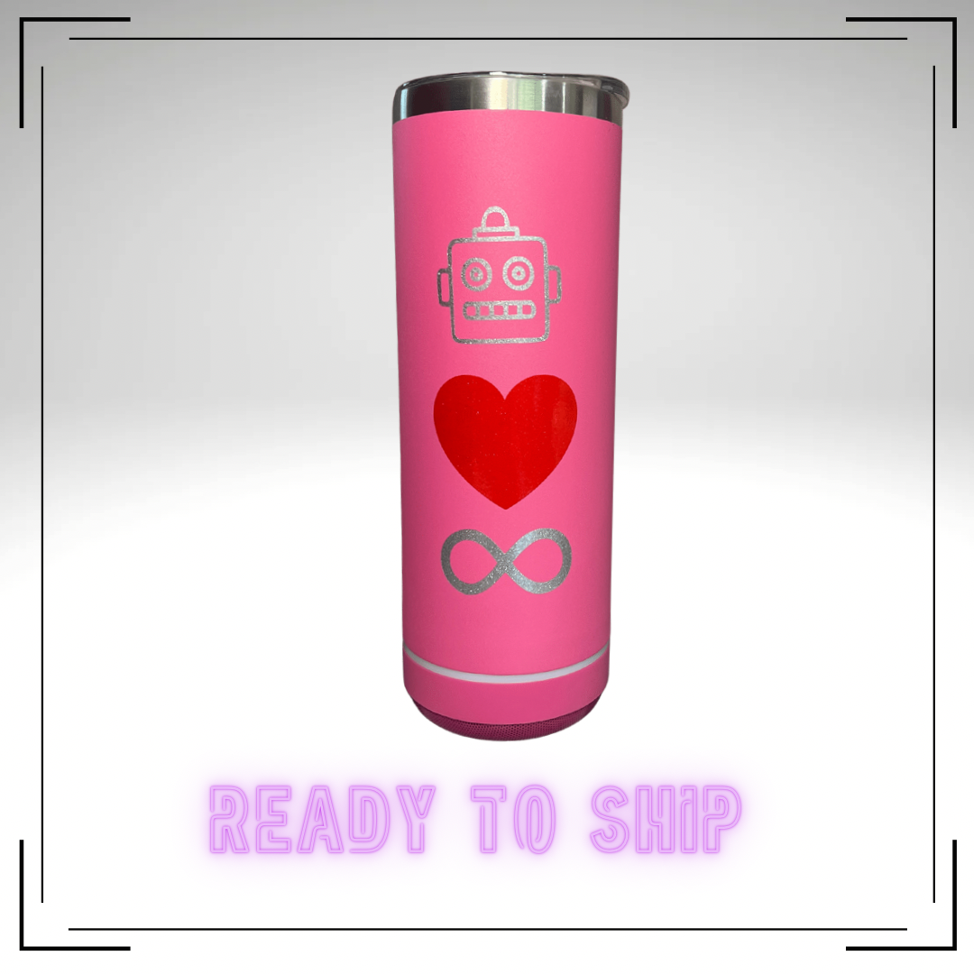 Blockhead Love Infinity Pink Bluetooth Speaker Tumbler - READY TO SHIP