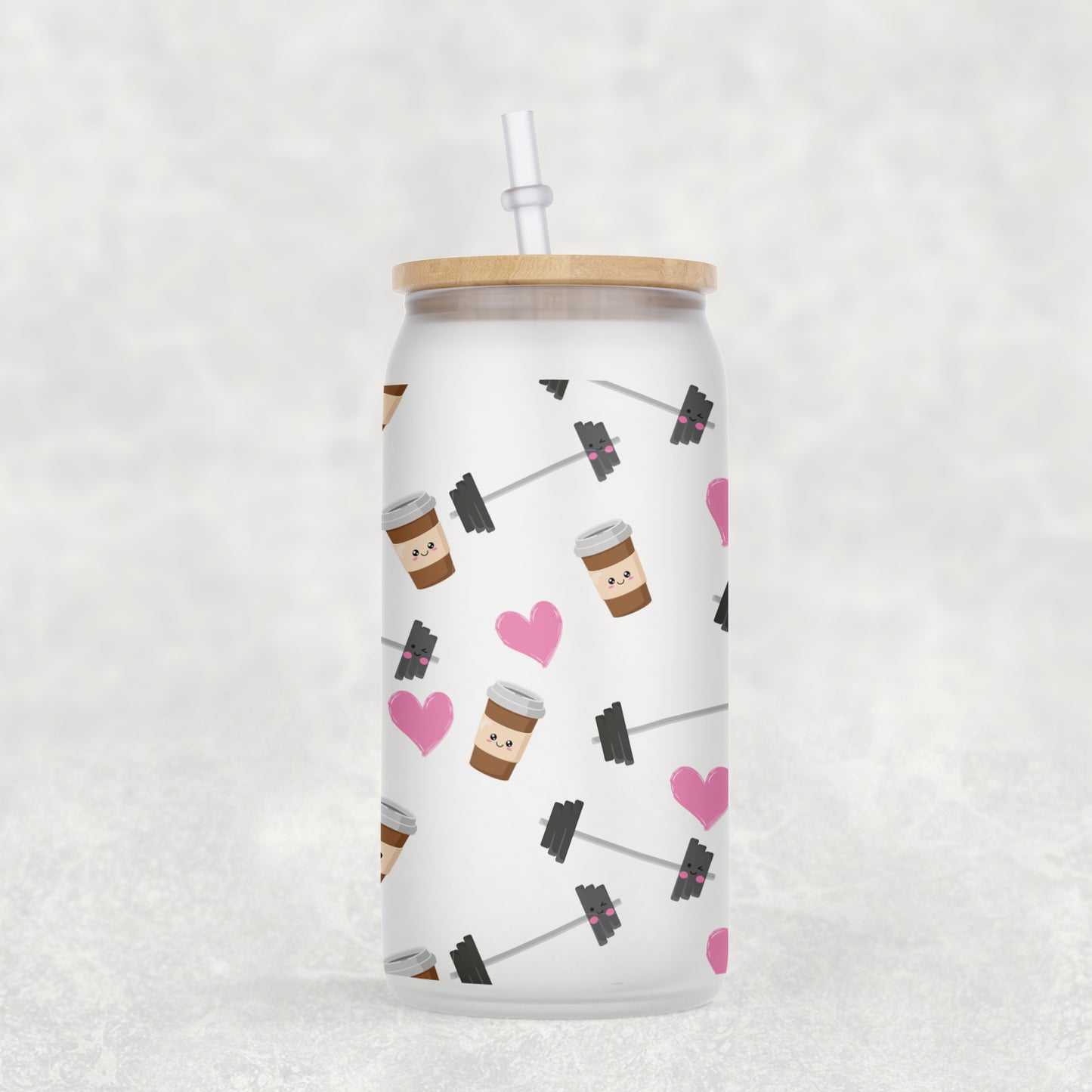 Coffee x Fitness Frosted 16oz Glass Can