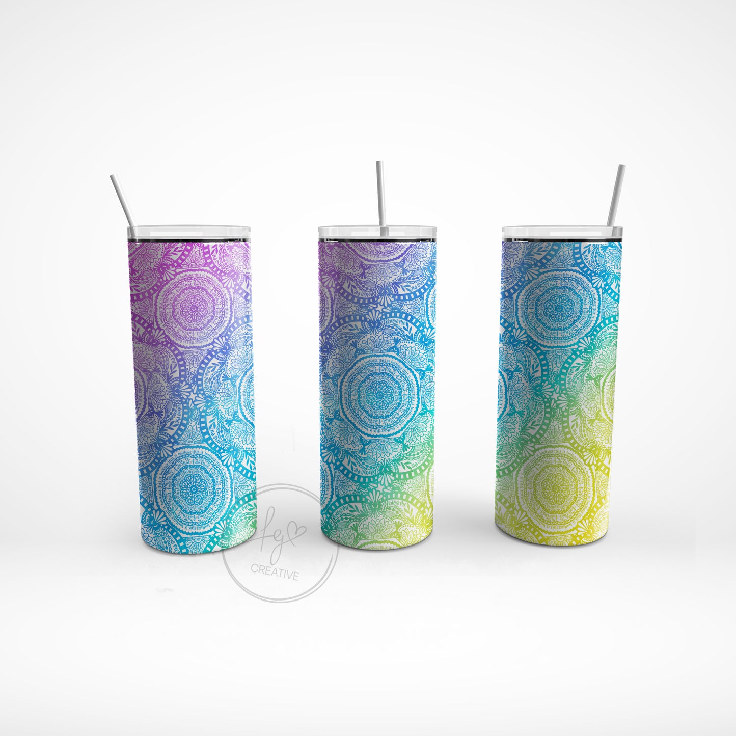 Pretty Cuss Mandala Stainless Steel Tumbler