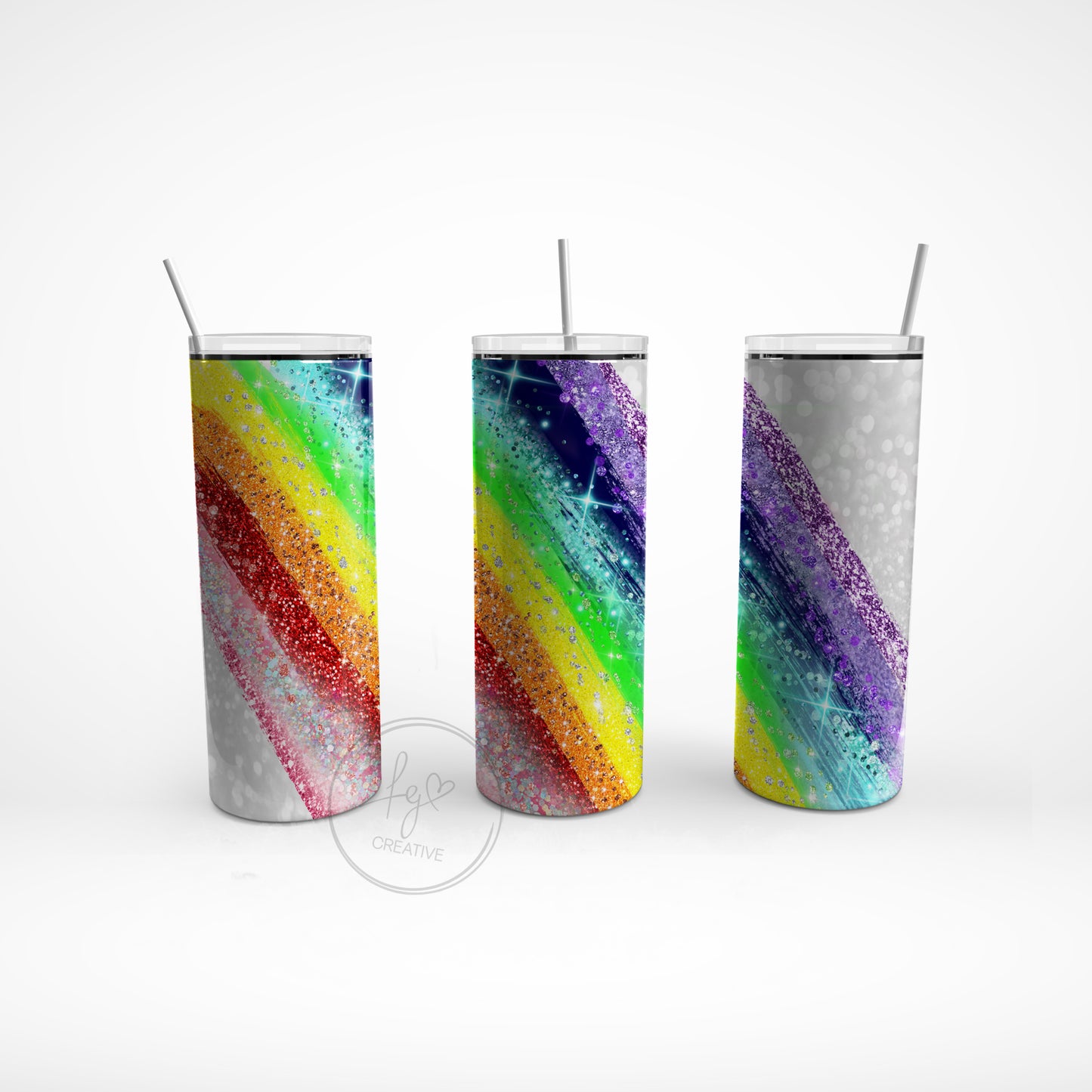 Rainbow Splash Stainless Steel Tumbler