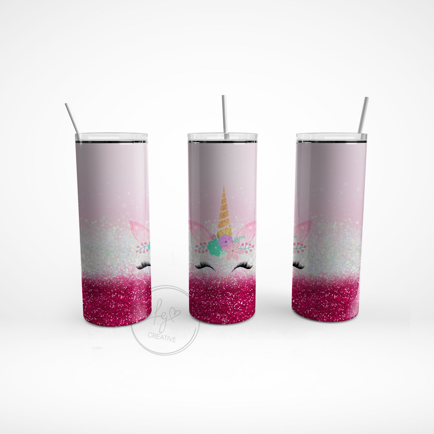 Unicorn Glitter Stainless Steel Tumbler