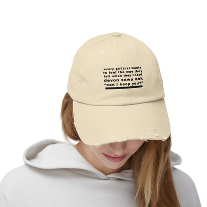 When They Heard Can I Keep You Unisex Distressed Cap