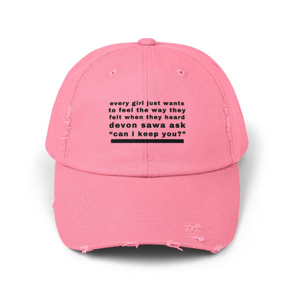 When They Heard Can I Keep You Unisex Distressed Cap