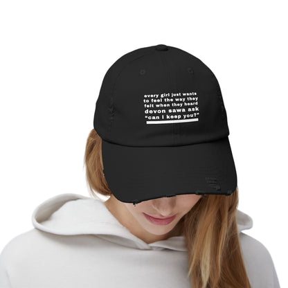 When They Heard Can I Keep You Unisex Distressed Cap