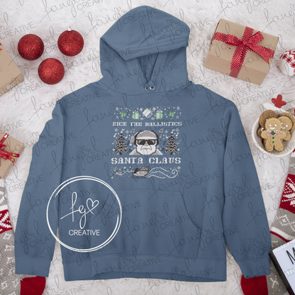 Kick The Ballistics Santa Claus Hooded Sweatshirt