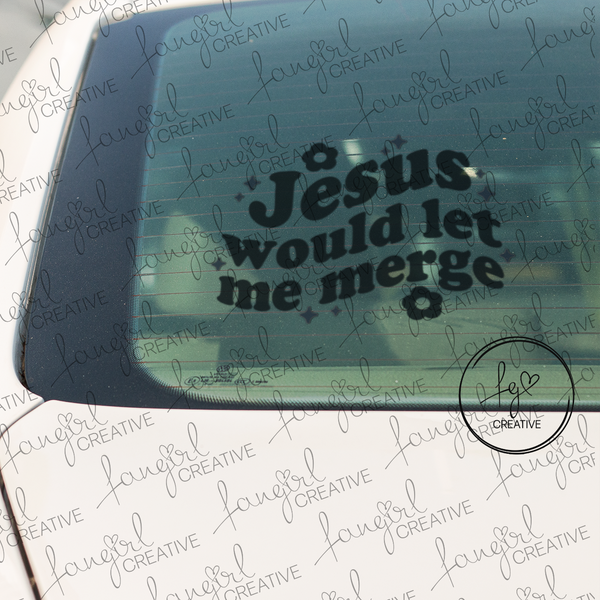 Jesus Would Let Me Merge Decal Sticker