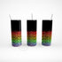 Black Rainbow Glitter Stainless Steel Tumbler (Horizontal Style)