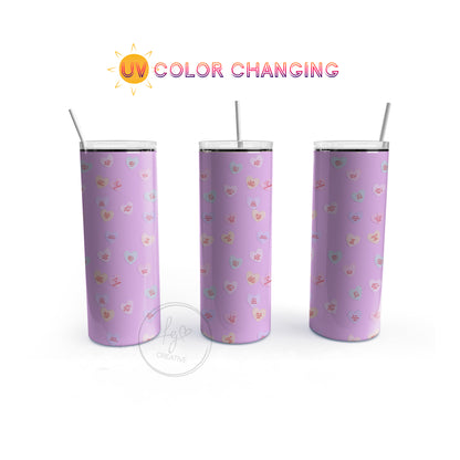 Candy Heart Lyrics UV Color Changing Stainless Steel Tumbler