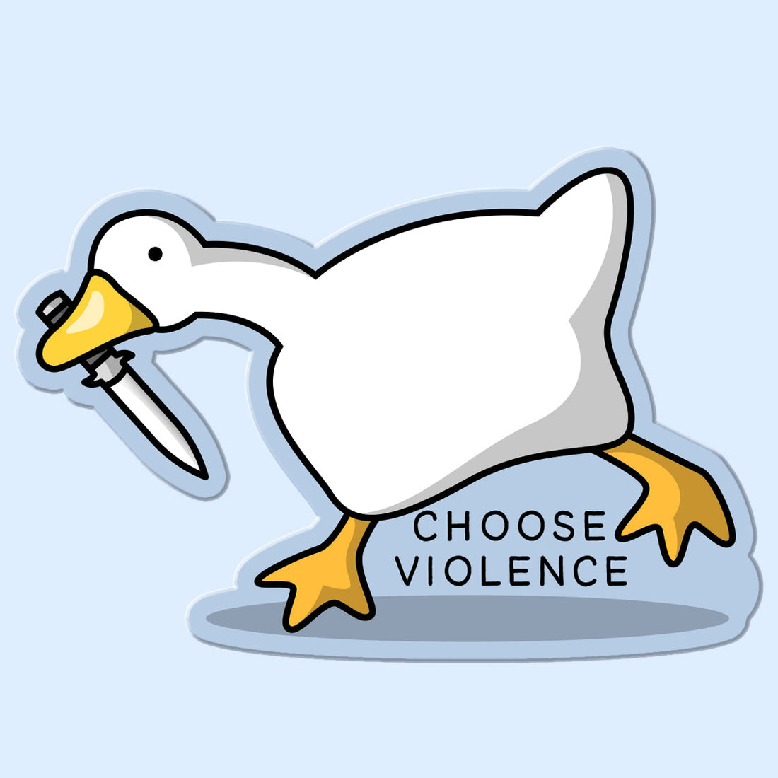 Choose Violence Duck Sticker