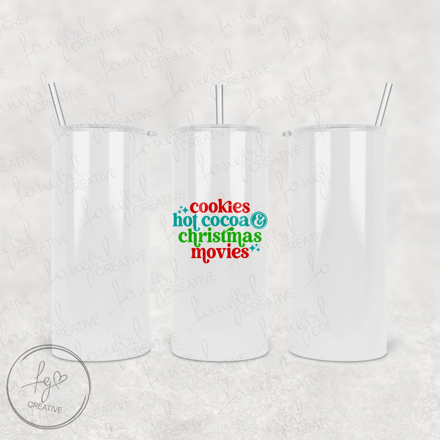 Cookies Cocoa & Christmas Movies Tumbler [Multiple Styles!]