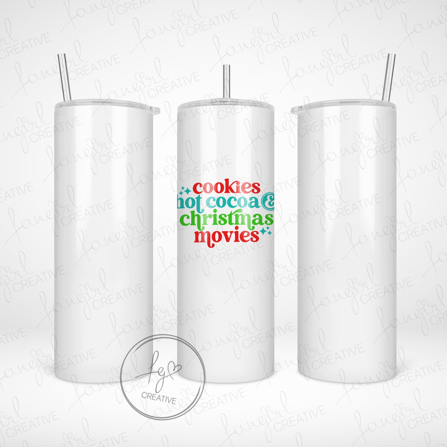 Cookies Cocoa & Christmas Movies Tumbler [Multiple Styles!]