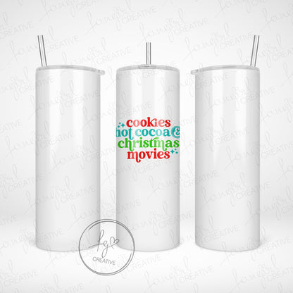 Cookies Cocoa & Christmas Movies Tumbler [Multiple Styles!]