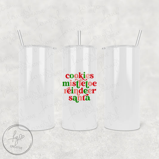 Cookies Mistletoe Reindeer & Santa Tumbler [Multiple Styles!]