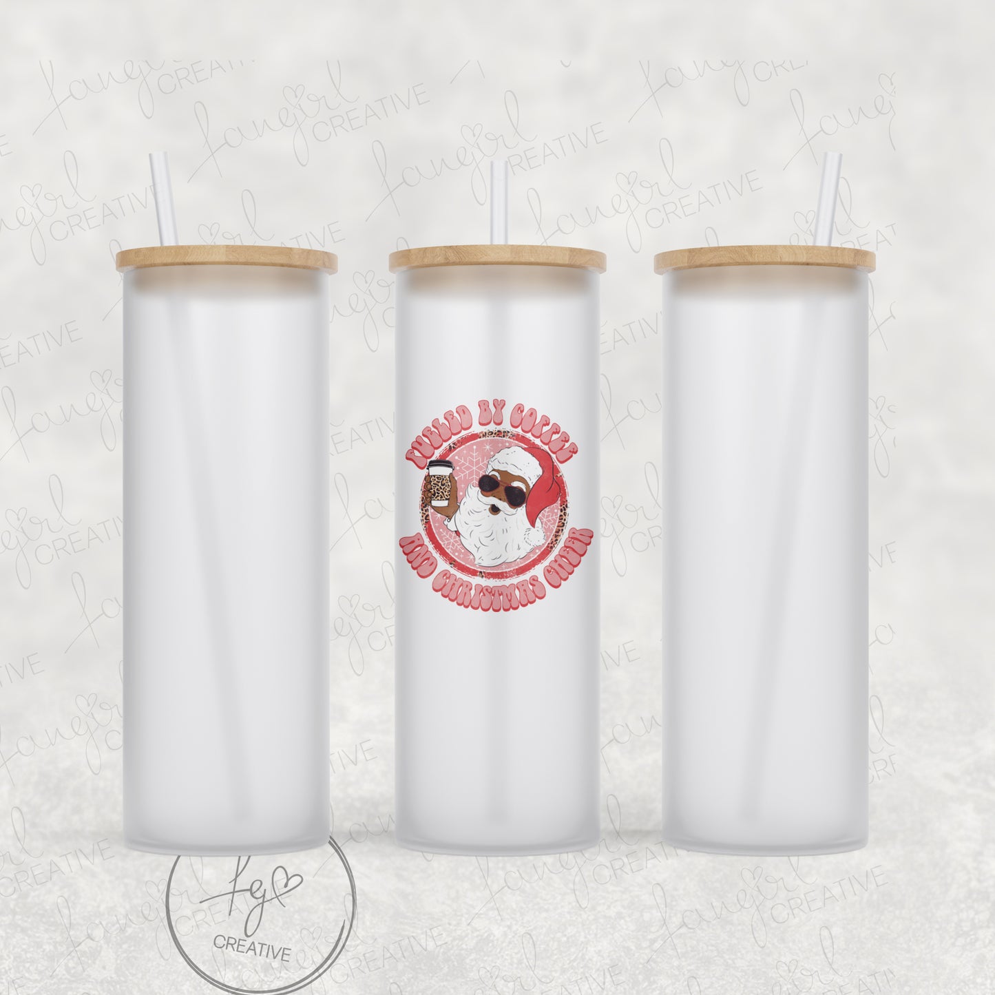 Retro Santa Fueled By Coffee and Christmas Cheer Tumbler [Multiple Styles!]