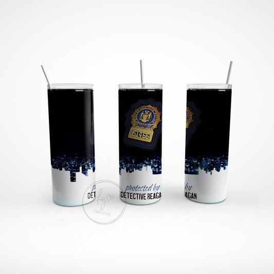 Protected by Detective Reagan Stainless Steel Tumbler