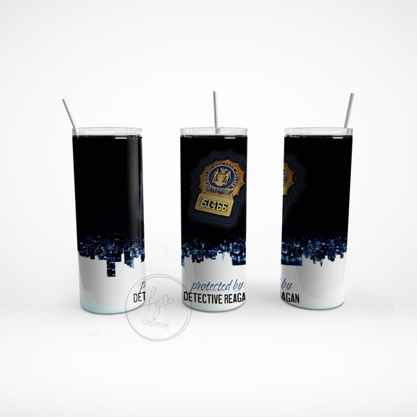 Protected by Detective Reagan Stainless Steel Tumbler