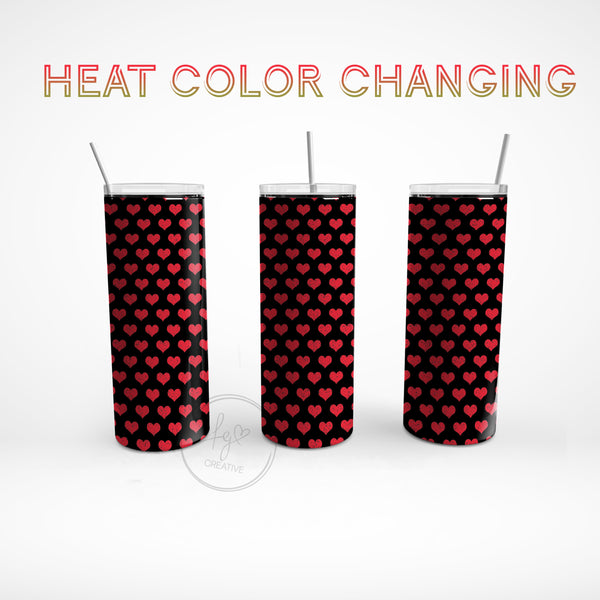 Hearts Color Changing Stainless Steel Tumbler