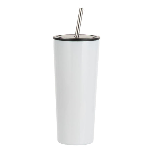 22oz Latte Straw Lid Sublimation Skinny Tumbler