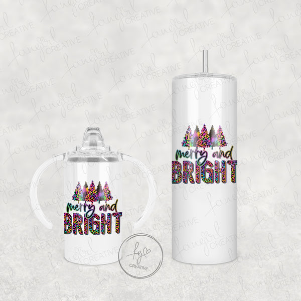 Merry and Bright Neon 90s Tumbler [Multiple Styles!]