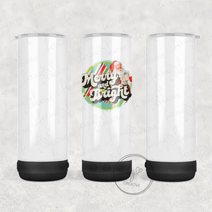 Retro Santa Merry and Bright Tumbler [Multiple Styles!]