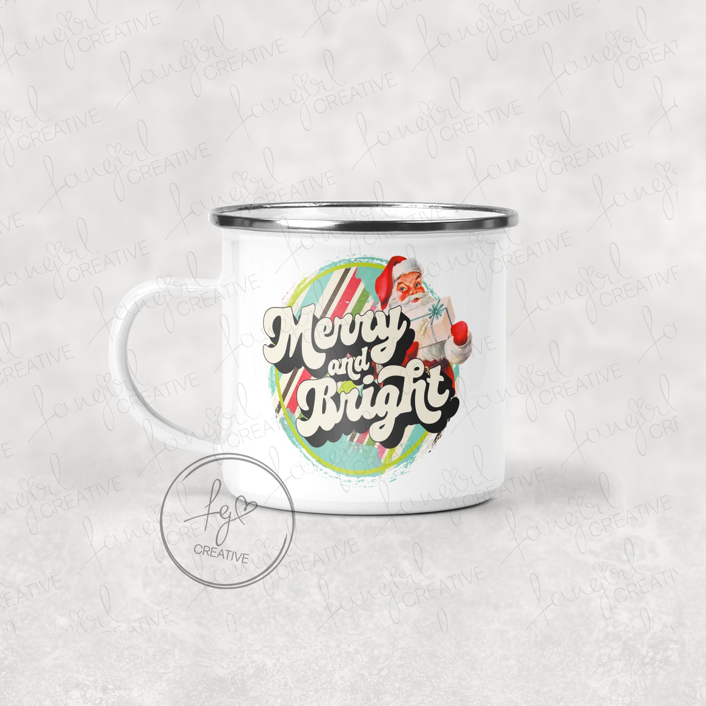 Retro Santa Merry and Bright Tumbler [Multiple Styles!]