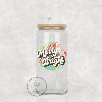 Retro Santa Merry and Bright Tumbler [Multiple Styles!]