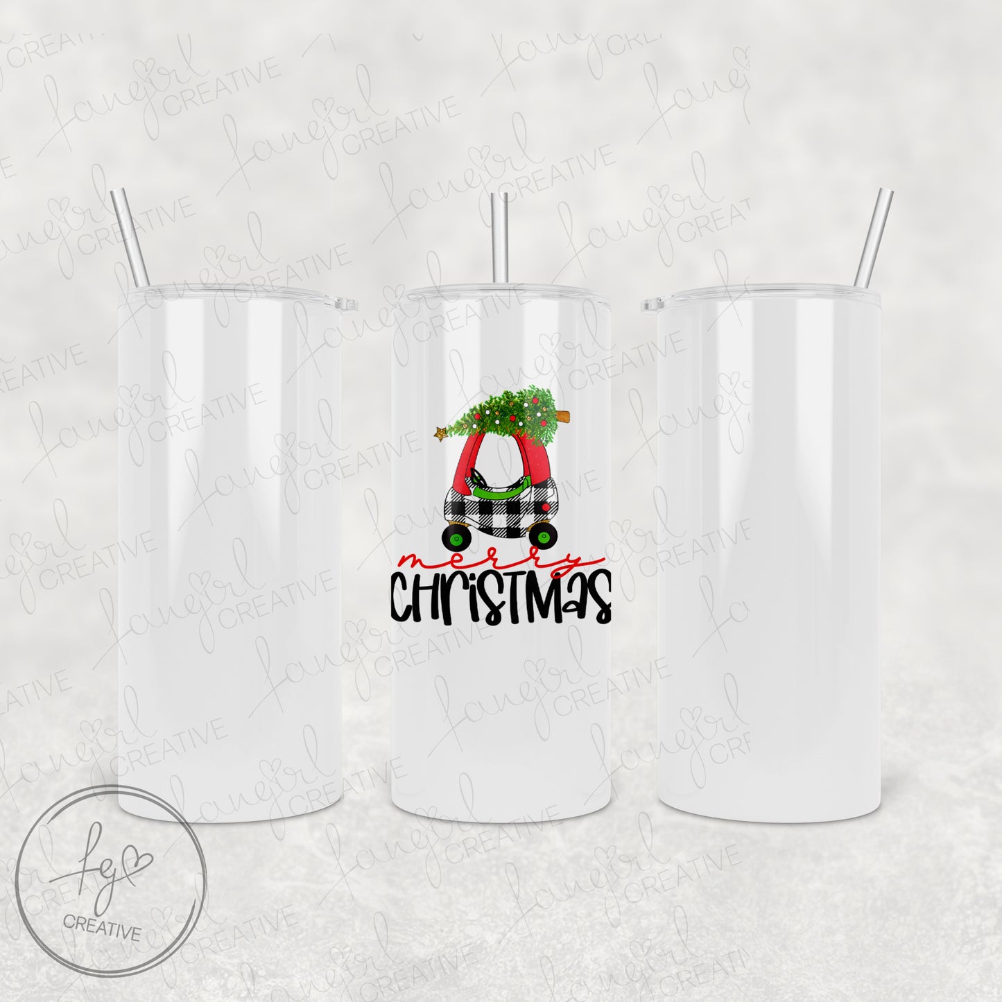 Merry Christmas Tikes Car Tumbler [Multiple Styles!]