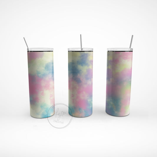 Pastel Tie Dye Stainless Steel Tumbler