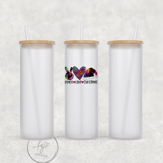 Peace Love Christmas Neon 90s Tumbler [Multiple Styles!]