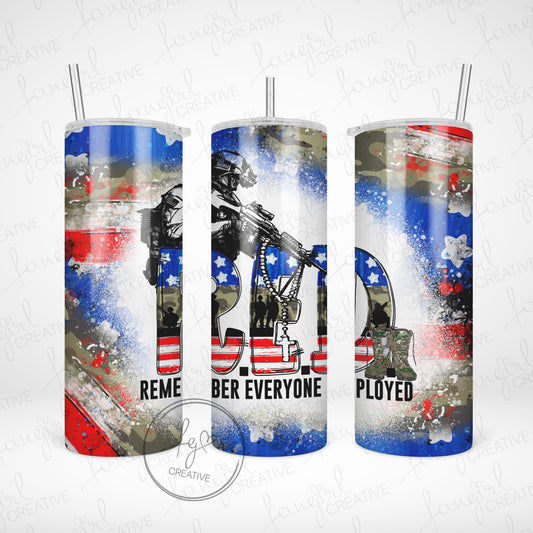 RED Remember Everyone Deployed Stainless Steel Tumbler