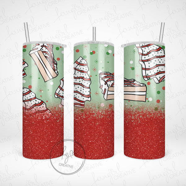 Little Tree Snack Cakes Red Glitter Tumbler [Multiple Styles!]